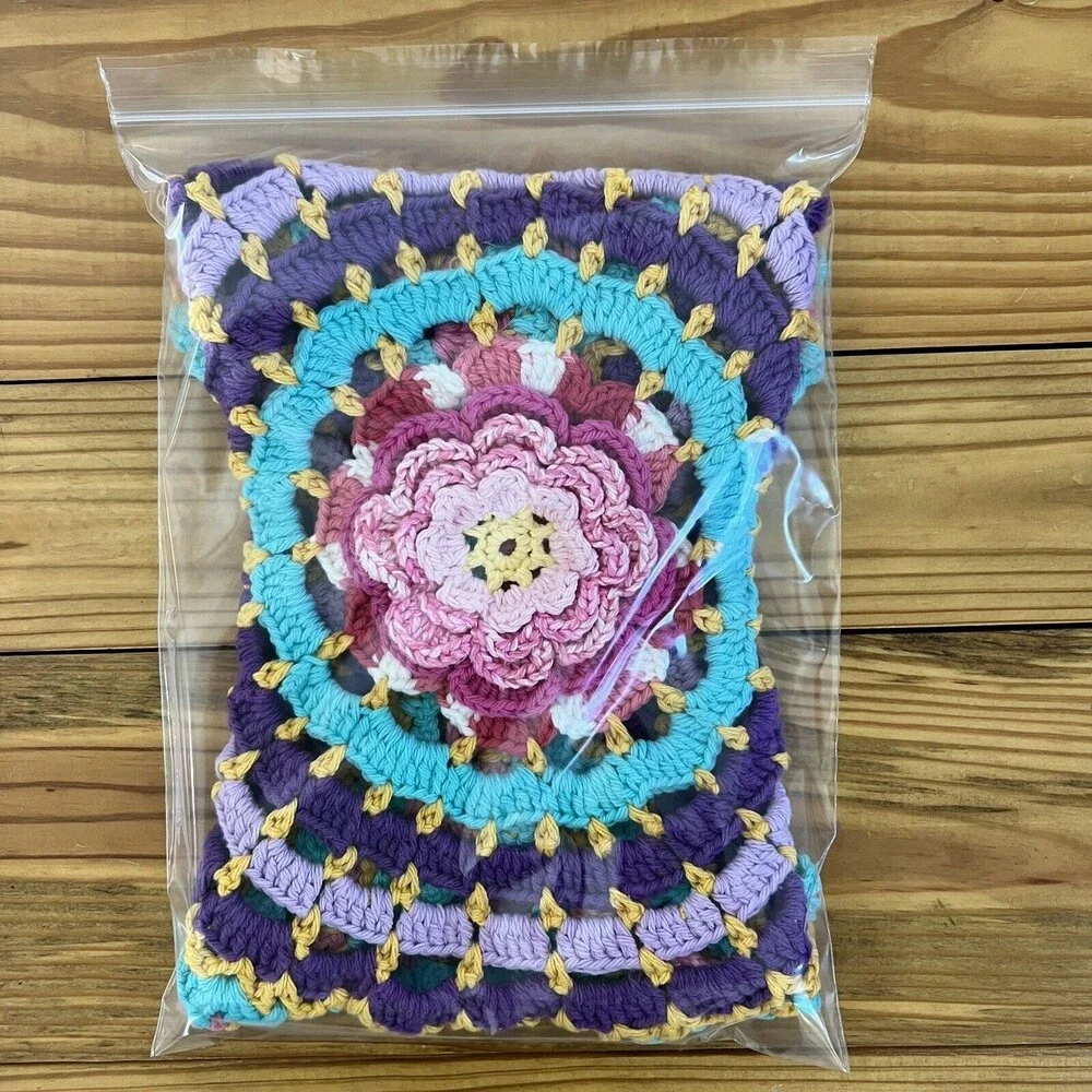 Handmade Multicolor Crochet Round Doily - Vibrant Home Accent